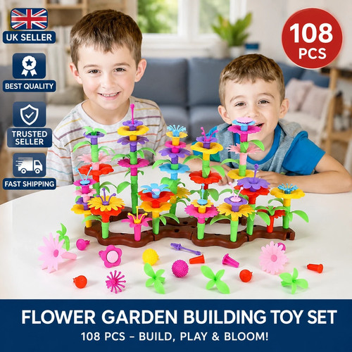 Flower garden building toy set - flower,