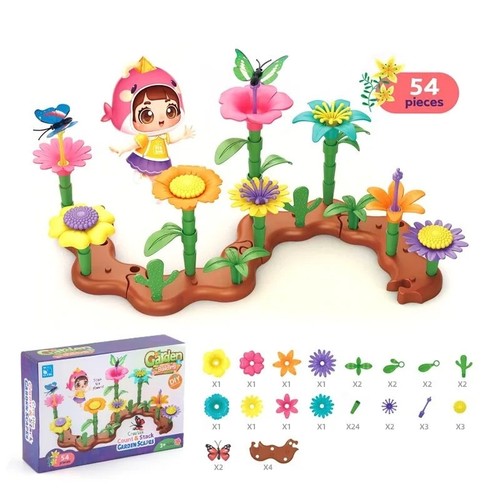Flower build garden toy - build,