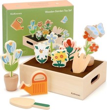 Wooden Toy Flower Garden Set